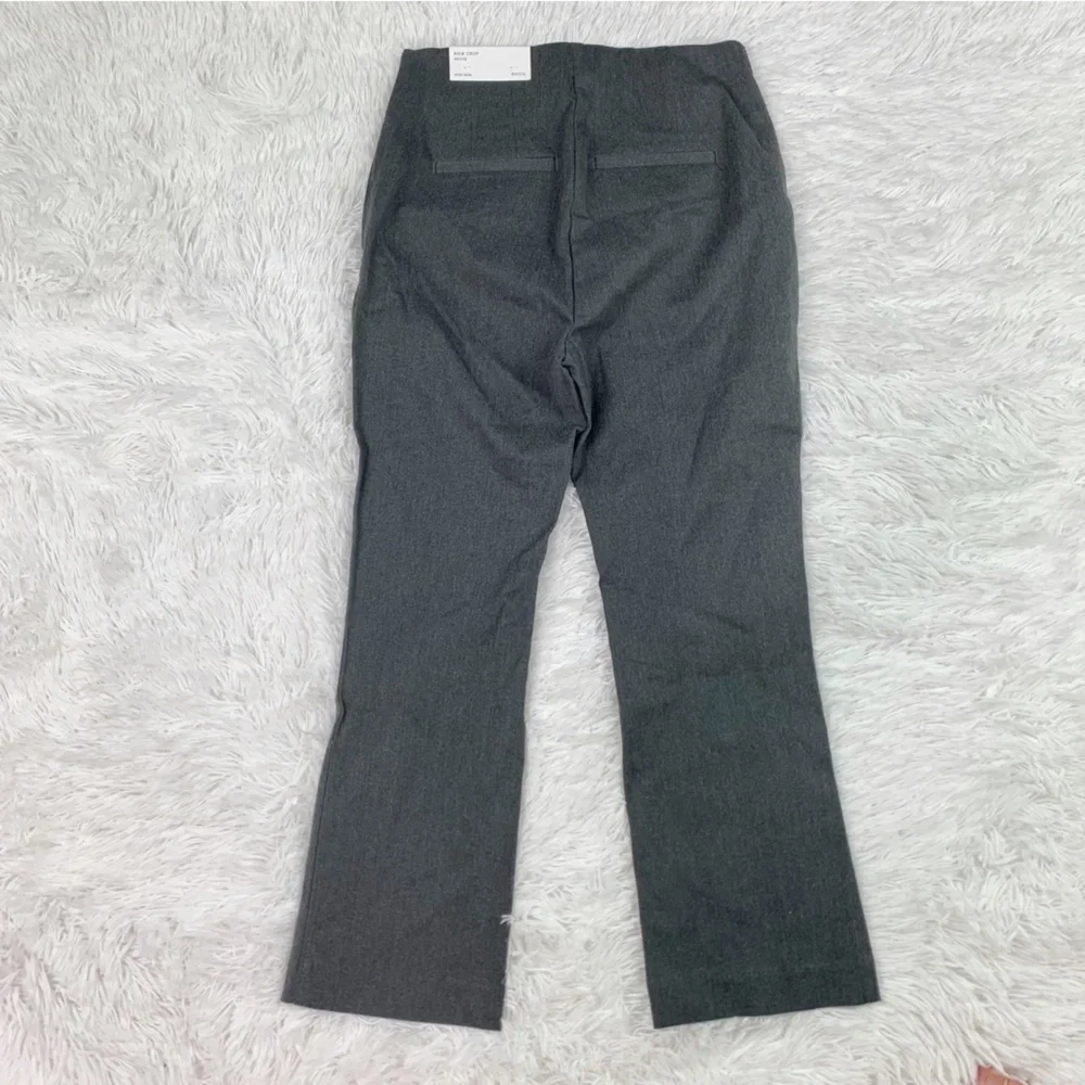Loft petite high rise kick cropped pin tuck pants in grey‎ flat front - Picture 14 of 14